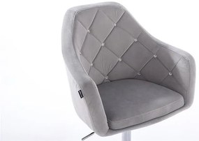 HR830 Acél modern velúr szék