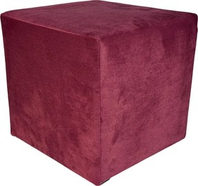 Négyzet alakú puff velúr fukszia könnyen tisztítható, lángálló