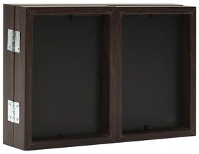 sötétbarna háromszárnyas fényképkeret 28x18 cm + 2x(13x18 cm)