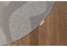 Szürke gyapjú kerek szőnyeg ø 200 cm Morphic Botanica – Agnella