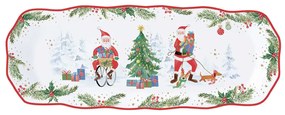 Joyful Santa karácsonyi Porcelán télapós kínáló tálca