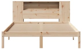 tömör fenyőfa könyvespolcos ágy matrac nélkül 120 x 190 cm