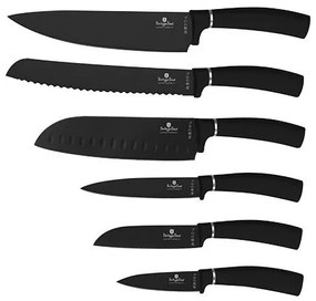 BerlingerHaus 6 részes késkészlet Matte Black Collection BH/2383N