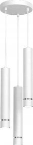 Ewilight Függő mennyezeti lámpa 3 pontos Tube 3xGU10 fehér/króm