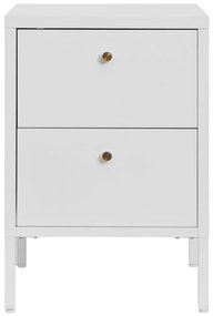 Dalby fiókos szekrény, 2 fiók, acél, fehér 40x40x59,5 cm