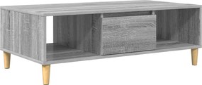 vidaXL Dohányzóasztal Szürke Sonoma 102 x 55 x 35 cm Faanyag