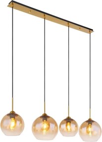Globo 15788-4H - JAMESSA kábeles csillár 4xE27/60W/230V, sárgaréz