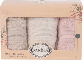 Konyhai törölköző szett 3 db-os pasztell színek Damask v2