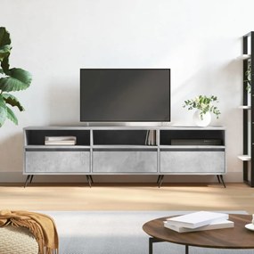 betonszürke szerelt fa TV-szekrény 150x30x44,5 cm