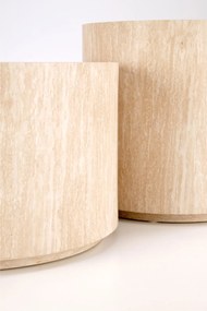 Novula kerek dohányzóasztal 45 cm - travertin