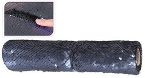 Flitteres asztali dekor futó 25x125cm sötétkék / ezüst színben