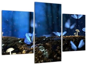 Kék pillangók képe (90x60 cm)