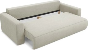 Bézs kinyitható-tárolóhelyes kanapé 238 cm Kapua – Makamii