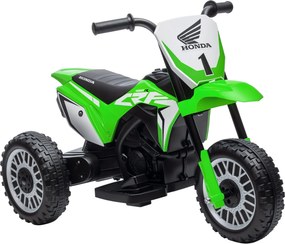 HOMCOM Gyerek Elektromos Motorkerékpár - Elektromos Motorkerékpár Haranggal, Indítási Zenével, Gyermek Elektromos Kerékpár 1,5-3 Éveseknek Zöld | Aoso
