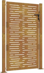vidaXL Corten acél kerti kapu 100x125 cm, négyzet alakú kivitelben