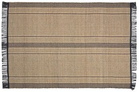 Fekete-natúr színű kétoldalas tengerifű szőnyeg 160x230 cm Brunilda – Kave Home