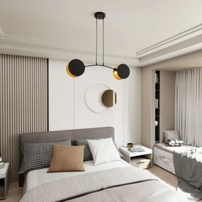 Csillár zsinóron MOTIF 2xE27/15W/230V fekete