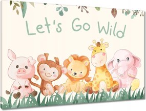 Vászonkép 90x60 Lets go wild Aranyos állatok