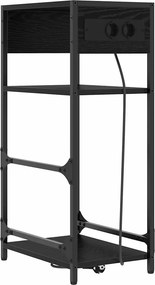 vidaXL Éjjeliszekrény Fekete tölgy 40 x 27 x 76 cm Faanyag