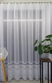 Mg Függöny 638/67 Fehér 220cm magas lengyel 1,7mb Kupon