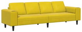 Kanapé Szett Sárga Bársony