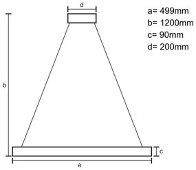 LED dimmelhető csillár zsinóron LED/80W/230V 3000-6500K fehér + távirányítás