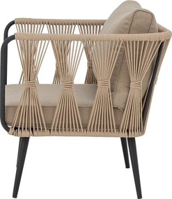 Bézs párnázott kerti fotel Pavone – Bloomingville