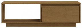 mézbarna tömör fenyőfa TV-szekrény 110 x 30 x 33,5 cm