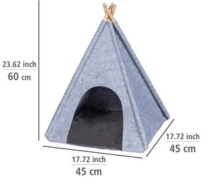 Világosszürke teepee sátor kisállatoknak - Wenko
