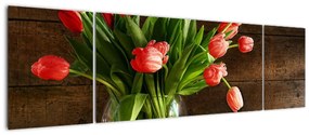Modern kép - virágok  (170x50cm)