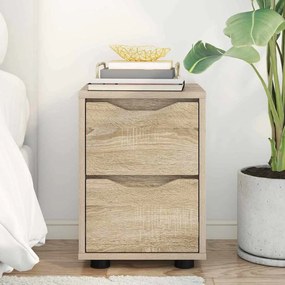 vidaXL Éjjeli asztal fiókkal Sonoma tölgy 30,5 x 30 x 43 cm Faanyag
