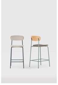 Bézs kárpitozott bárszék szett 2 db-os (ülésmagasság 65,5 cm) Saula – Marckeric