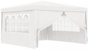 fehér rendezvénysátor oldalfalakkal 4 x 4 m 90 g/m²