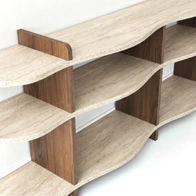 Flusso - Travertine, Walnut
