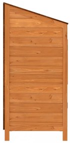 barna tömör fenyőfa kerti fészer 55 x 52 x 112 cm