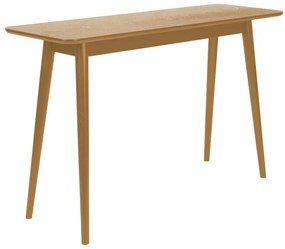 Natúr színű konzolasztal tölgyfa dekoros asztallappal 40x120 cm Fabio – White Label