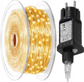 Drótos Låmpa 1000LED Karåcsonyfa 100M Fehér Meleg IP44 Damil