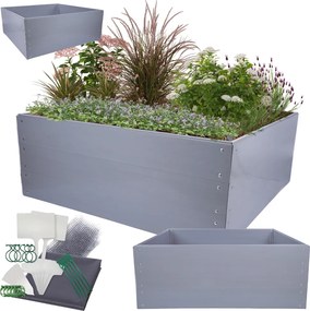 Műanyag Pvc ágyás magasított zöldséges láda 60x140x140