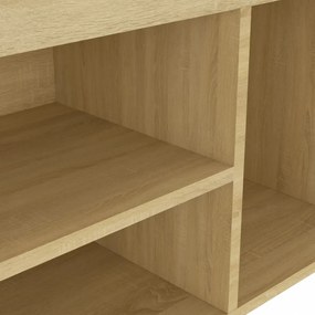 sonoma tölgy szerelt fa cipőtároló pad párnával 80 x 30 x 47 cm