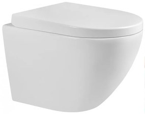 Mexen LENA Perem nélküli, falra akasztható wc csésze lassan süllyedő ülőfelülettel, 48 x 36 cm, fehér, 30221000