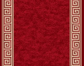 Brájen bordó futószőnyeg 80 cm széles görögmintás tekercses