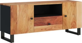 vidaXL tömör akácfa és szerelt fa TV-szekrény 105 x 33,5 x 46 cm