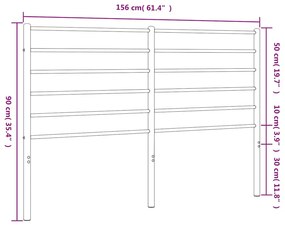 fehér fém fejtámla 150 cm