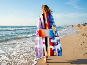 Gyorsan száradó XXL strand fürdőlepedő FRIZZEL színes 150 x 210 cm, 100% mikroszál