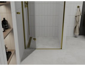 Mexen ROMA zuhany nyíló ajtó zuhanykabinhoz 120 cm, átlátszó üveg / arany, 854-120-000-50-00
