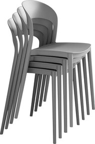 Rakásolható szék, szürke, RADANA NEW