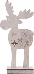 Fa rénszarvas 5 Led 30,5x12cm, elemes
