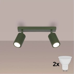 Brilagi - LED spotlámpa CRESTO 2xGU10/10W/230V zöld