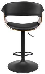 Elegáns Bárszék Fekete Eco-bőr Kárpittal. NEVADA