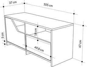 Nexus Shoe Cabinet - Grey, White